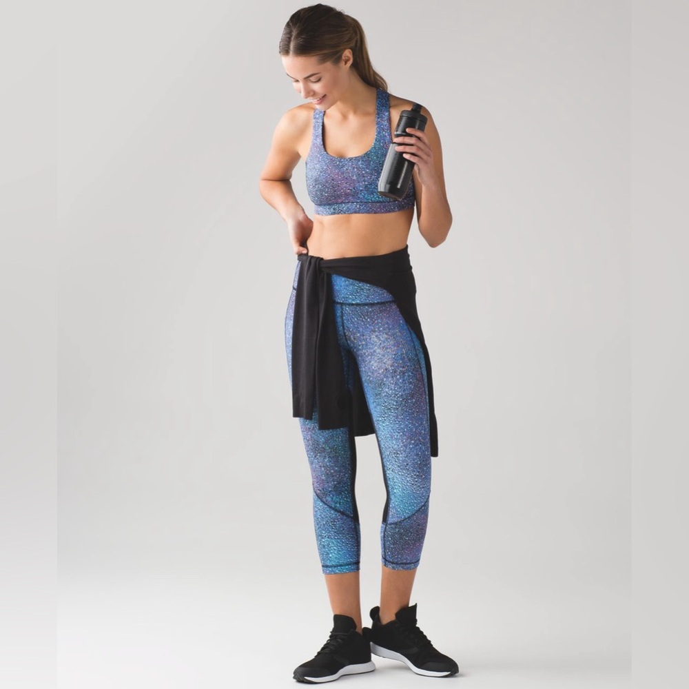 Lululemon Pace Rival Crop *22" Strive Multi Black / Black